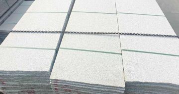 济宁芝麻白毛板，石材毛板