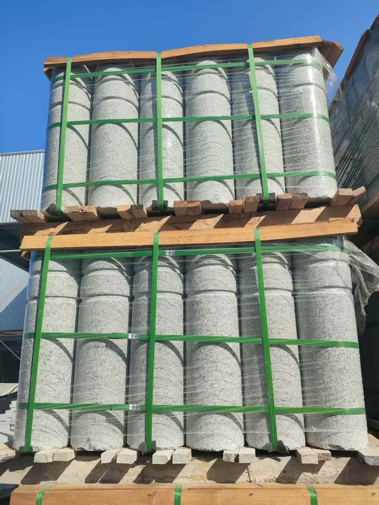 济宁挡车柱芝麻白 挡车石