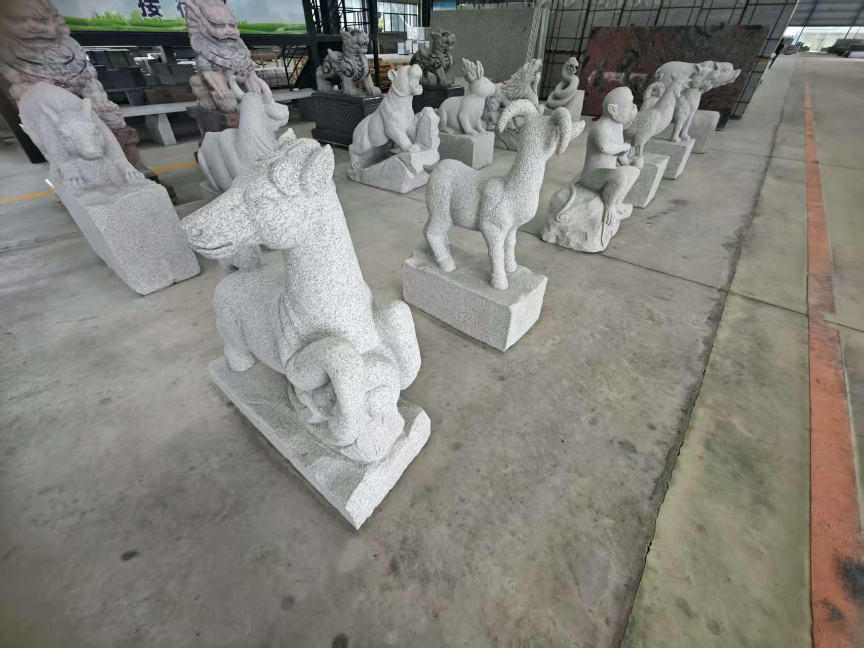 济宁芝麻白雕刻 十二生肖 异形雕刻